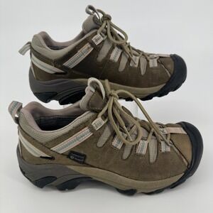 Keen Hiking Shoes WOMENS Brown Leather Lace Up Waterproof SIZE 7.5